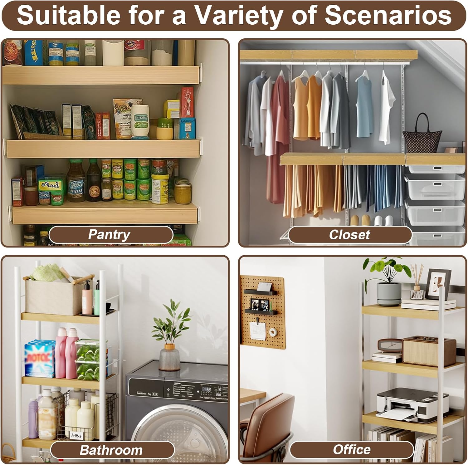 3Pcs Custom Wire Shelf Covers for Pantry, Waterproof Shelf Covers for Wire Shelving, Customizable Size and Color, PVC Material, Easy Assembly, for Cabinet Closet Bathroom Kitchen Shelving (3)