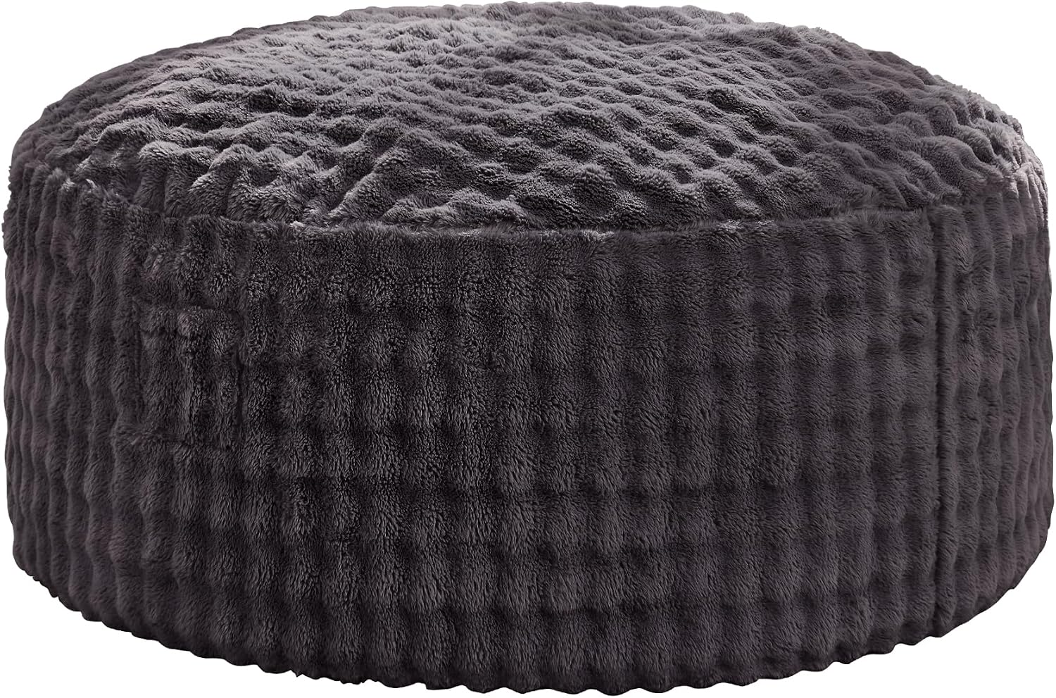 Hobestluk Bean Bag Chairs Beanbag Chair with Filler Adult Bean Bags with Fluffy & Machine Washable Cover, Giant Bean Bag Chairs for Aduts (Dark Grey, 4FT-44" x 44" x 24")