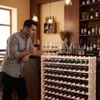 Wood Stackable Storage Modular Wine Rack Cabinet 144 Bottle freestanding Floor Wine Bottle Holder Display Shelves
