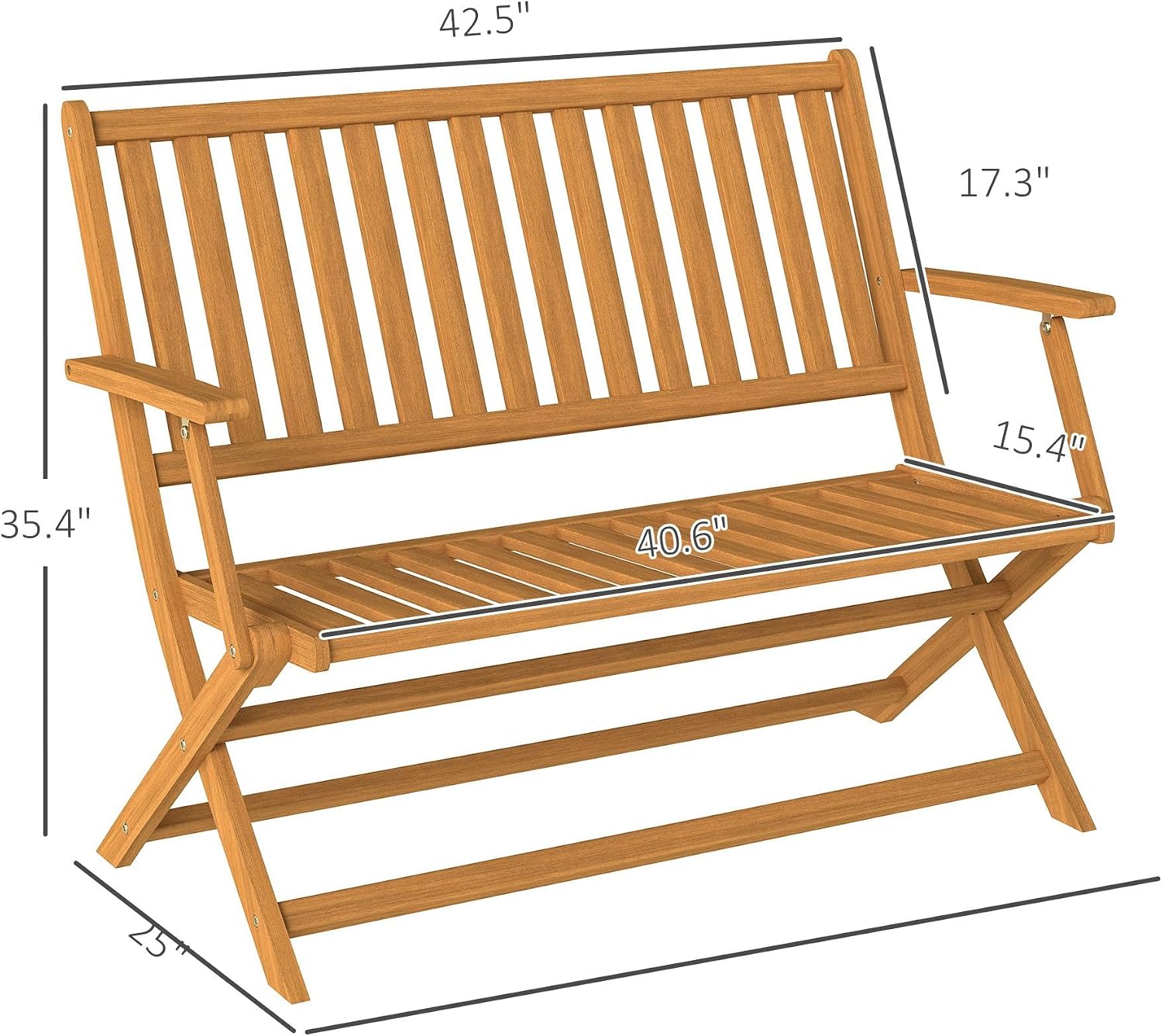 Acacia Wood Garden Bench