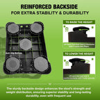 Small Step Stools for Adults - Black Small Mobility Aid for Seniors - Portable Heavy Duty Plastic Stepping Platform & Bed Steps for High Beds for Adults - Assist Device Kitchen Bathroom Toilet - Kids