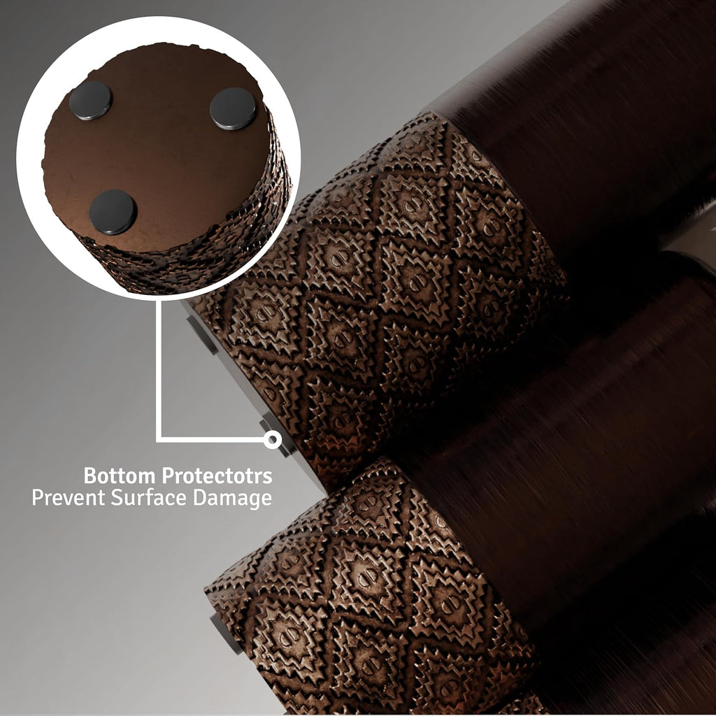 Creative Scents Dublin Brown Vases - Set of 3 Vases - Table Centerpieces for Dining Room, Kitchen Décor, Home Decor for Your Living Room, Dining Room, Bedroom, Office, Entry Table or Shelf Decor
