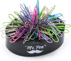 Mr. Pen- Magnetic Desk Toy With Colored and Silver Paper Clips (100 Pieces), Desk Toys, Desk Decor, Desk Accessories, Paperweight, Cute Office Supplies, Paper Clips Holder, Paper Clip Dispenser