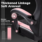 PUKAMI Gaming Chair with Footrest,Ergonomic Gamer Chair for Adults, Racing Style Reclining Computer Game Chair with Headrest and Lumbar Support (Pink)