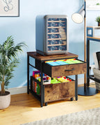CHOEZON End Table and Small Nursery Side Table Bundle, for Small Spaces, Living Room, Bedroom, TBZ55BF- TBZ13BF