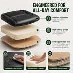 MALOL Leather Office Chair, Computer Desk Chair with Adjustable Lumbar Support, Thick Cushion, Flip-Up Arms and Ergonomic Back, Comfy Executive Office Chair for Home Office Gaming,Black