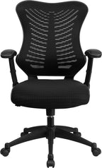 Flash Furniture Kale High Back Designer Black Mesh Executive Swivel Ergonomic Office Chair with Adjustable Arms