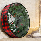 Kingdder 4 Pcs Christmas Wreath Storage Bags 30 Inch Xmas Garland Container Case with Clear Window Handles Zipper Black and Red Buffalo Plaid Wreath Box for Holiday Seasonal Storage