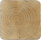 Natural Color MGO Twist Shape Side Table, Modern Abstract Accent End Table with Wood-Like Texture, Unique Sculptural Stool for Living Room, Bedroom, Patio, Home Decor