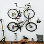Venzo Bike Bicycle Cycling Pedal Wall Mount Indoor Storage Hanger Stand - Hook Rack Holder - with Tire Brackets - Great for Garage and Shed (3)