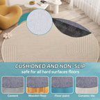 Waterproof Rug Pad Round 1/4Thick Waterproof Non-Slip Rug Pad,Pad for Hardwood Floors,Rug Pads for All Floors and Finishes, Keeps Carpets in Place Soft and Safe（5FT）