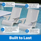 Step2 Vero Adirondack Chair, in Pool or Patio Lounge Seat for 9-inch Sun Shelves, Grey with Speck