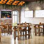 Solid Wood Bar Table, 63" Long Bar Height Pub Table, Narrow Home Bar Unit, Tall Wooden High Top Table for Kitchen, Home Bar, Café or Restaurant, Rustic Brown