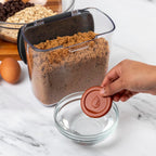 ProKeeper+ 6-Piece Airtight Food Storage Container Set – Clear Plastic Flour and Sugar Canister Set with Magnetic Accessories for Kitchen Organization