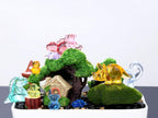 LAIDANLA Mini Dinosaur Figures Small Resin Animals to Hide Plastic Dinosaurs in Bulk for Sensory Bin Treasure Miniature Dinosaur Party Favors Gifts Easter Egg Vase Filler Crafts Cute Trinkets Desk
