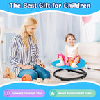 Sensory Spinning Chair for Autistic Kids, ADHD Autism Swivel Chair Training Body Coordination, Metal Base Non-Slip Sit and Spin Toys for Kids Gift