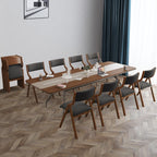 Folding Upholstered Dining Chairs 2-Piece Set,Dark Grey+Walnut | Upholstered with padded seat and backrest, Solid Wood legs, Modern Side Chair, No Assembly Required,Foldable & Space-Saving
