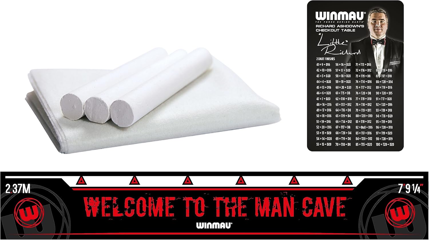 WINMAU Man Cave Complete Dartboard Cabinet Set
