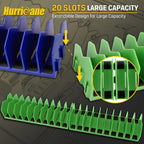 HURRICANE Pliers Organizer Rack with Non-Slip Rubber Base, Extendable Design, Blue and Green, 2 Pack