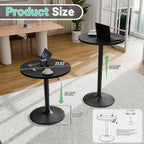 Furmax Bistro Pub Table Height Adjustable Round Bar Table 27.4-36 Inches, 360°Swivel Cocktail Table for Dining Room, Party, Café (1, Black)