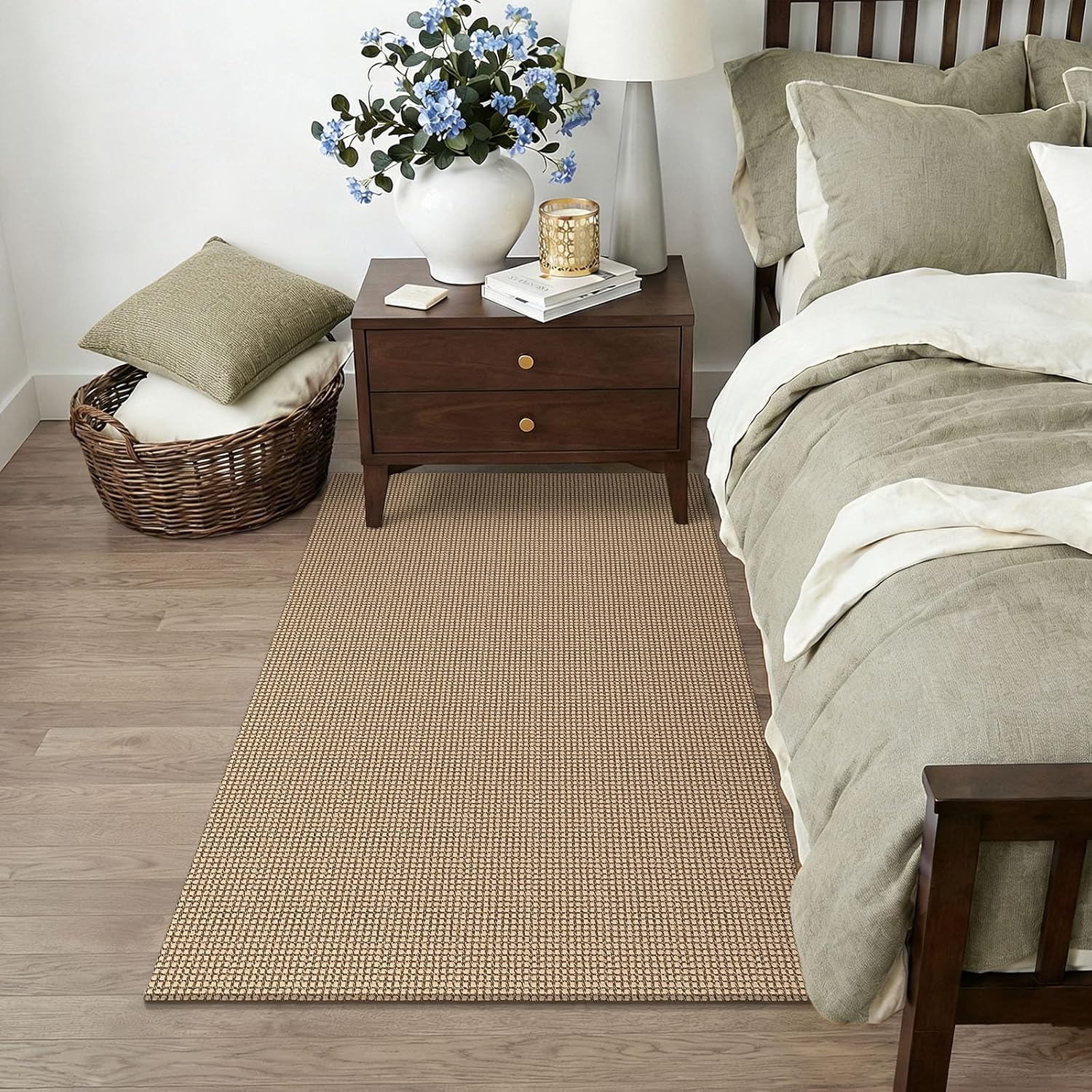 KOZYFLY Boho Rugs for Entryway 3x5 ft Washable Area Rug Non Slip Rubber Backed Entry Rug Woven Indoor Door Mat Cotton Kitchen Rugs Floor Carpet for Entryway, Foyer, Backdoor, Orange Beige/Tan/Brown