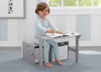 Delta Children MySize Kids Convertible Activity Bench - Greenguard Gold Certified, Grey
