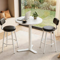 FLEXISPOT Gas Spring Adjustable Bar Table with One-Touch Lift, Flexible Height 25.8"–41.3", 19.7" Round High-Top Pub Table for Balcony, Kitchen, Apartment & Small Spaces (White)