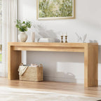 Extra Long Console Table for Entryway, 70.9-Inch Farmhouse Wood Behind Couch Table, Modern Entryway Rectangular Console Table for Entrance, Living Room, Hallway, Foyer (Natural)
