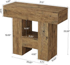 Tribesigns Farmhous End Table, 2-Tier Narrow Side Table with Storage Shelf for Living Room, Rustic Wooden Sofa Side Tables and Nightstand for Bedroom, Living Room, Apartment, Brown