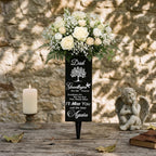 Geosar Cemetery Vases for Grave Metal Flower Holder with Spikes Memorial Funeral Gravesite Flowers Vase Decorations for Loss of Loved One(Goodby are Not the End)