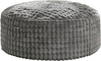 Hobestluk Adults Bean Bag Chair 5FT Big BeanBag Chair Giant Large Oversized | Memory Foam,Washable Cover,Unique Fluffy Bubble,Comfy Big BeanBag with Filling Lounging Gaming Bedroom Living Room | Grey 5FT