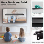 Auoace No Drill Drywall TV Wall Mount for 22 to 55 inch Small TV, up to 100 LBS, 1.1" Low Profile, No Stud Design, Easy Install with All Hardware, TVs Bracket for Most 32" 40" 43" 50" 52" 55" Screen