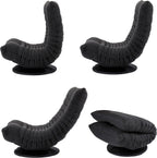 BIRDROCK HOME Swivel Floor Chair - 360 Adjustable Memory Foam Lounge Seat - Gaming - Comfortable Back Support - Cushion Dorm Rocker - Comfy for Reading Game Meditating - Fully Assembled (Charcoal)