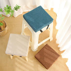 Square Chair Cushion with Ties Non Slip 16 Inch Bar Stool Cushion Cover Seat Cushions Breathable Stool Cushions Removable Cover Washable Chair Pads (Brown, 16x16x2 in)