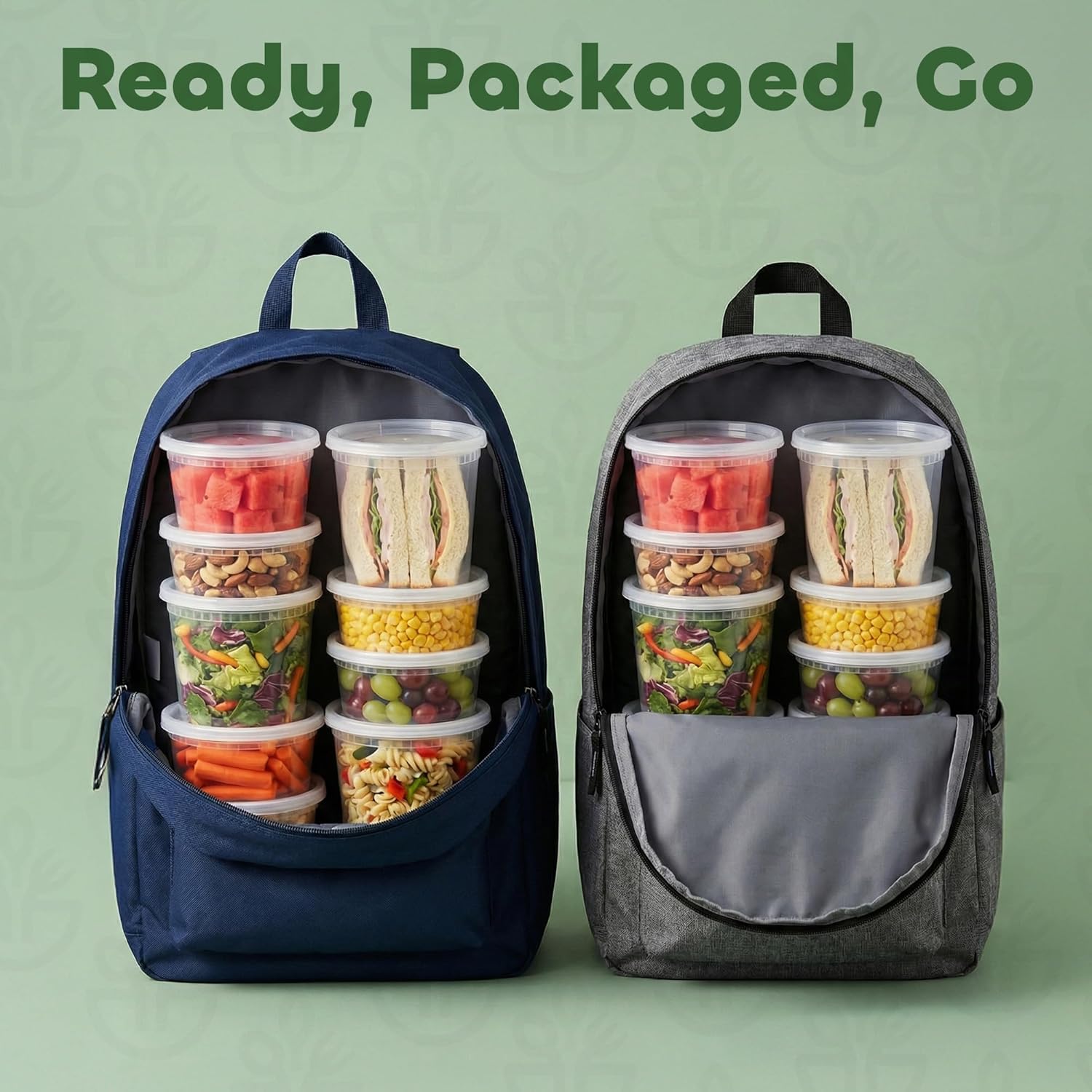 JoyServe 120 Sets Deli Containers with Lids – 8oz, 16oz & 32oz – Leak Proof, Microwaveable, Dishwasher & Freezer Safe – Plastic Food Storage & Soup Containers