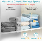 Vtopmart 12 Pack 12in Height Shelf Dividers for Closet Organization, Clear Plastic Closet Shelf Dividers of Upgrade 12in for Maximizing Vertical Space Storage, Organizing Sweater, Jeans, Shirts, Bags