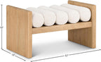 Meridian Furniture Waverly Cream Bench