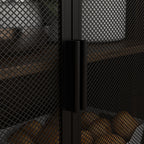 ECACAD 70.9" L Sideboard Buffet Storage Cabinet with Hutch, Pegboard, 4 Metal Mesh Doors, 6 Drawers & Shelves, Kitchen Pantry Cupboard for Living Room, Dining Room, Black & Rustic Brown