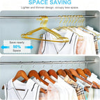Gold Hangers Clothes 30 Pack Coat Hangers Non Slip Wire Hanger Clothing Heavy Duty Seropy Metal Hangers Space Saving Ultra Thin of Stainless Steel Hanger 16.5 Inch