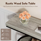 41.3" Console Table, Modern Sofa Table with Circle Base, 4-Tier Narrow Entryway Table for Hallway, Slim Industrial Accent Table with Storage Shelves for Living Room, Grey