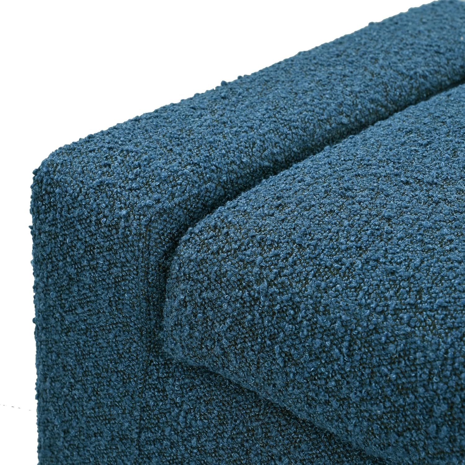 Merax 50" Ottoman Bench with Storage, Upholstered Seating Foot Rest Stool Furniture for Bedroom, Living Room, Entryway, Blue