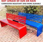 All Iron Curved Outdoor Bench Made of Durables All Iron no Installation Needed Sleek Curved Design Stable and Stylish Customizable for Gardens Parks Patios(Pinks,100cm/39in)