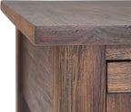 SIMPLIHOME Monroe Solid Acacia 14 inch Wide Rustic Narrow Side Tables in Distressed Charcoal Brown for the Living Room and Bedroom (Set of 2)
