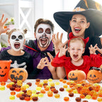 120Pcs Mini Pumpkins Ornaments Pumpkin Vase Filler Acrylic Pumpkin Crystals Gems Table Scatters for Fall Autumn Thanksgiving Halloween Decoration Party Favors Craft Supplies