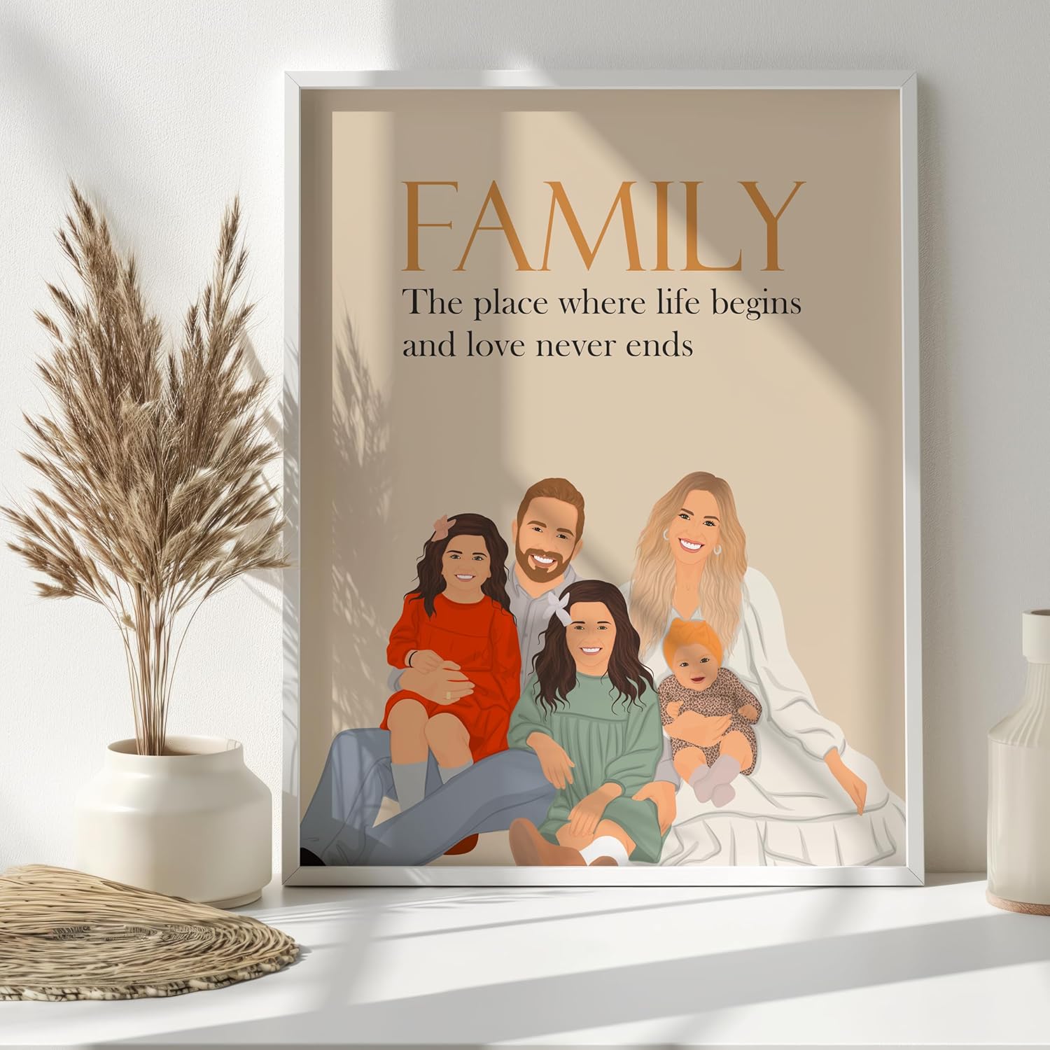 NudoHome Personalized Custom Realistic Portrait – Hand-Drawn from Your Photo | Gift for Mother’s Day, Father’s Day, Christmas, Birthdays, and Anniversaries, gift