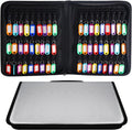 Zippered Case, Portable Organizer With Handle, Waterproof & Fireproof Binder With 54 Hooks and Tags, Key Box for Estate Sales, Hotel Executives, Landlord (Silvery)