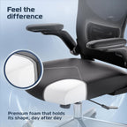 SmartSeat Ergonomic Office Chair Comfy [#1 in Tests] Ergonomic Chair with Breathable Mesh Back | Computer Chair with wheels | Home Office Desk Chair with 3D Headrest | Swivel Chair for 330 lbs