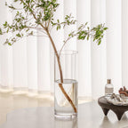 Tall Modern Clear Acrylic Cylinder Flower Vase 4x12 Inch Set of 2 | High Transparency, Unbreakable, Lightweight, Easy To Clean, for Arrangement, Home Decor, Wedding Centerpiece