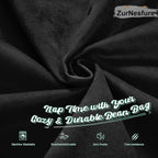 ZurNesfure Bean Bag Chairs for Adults 3FT Large Bean Bag Chair Memory Foam Filled Lazy Sofa with Removable Washable Cover Beanbag for Living Room Bedroom Dorm (Black, Medium)