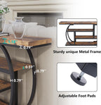 63" Narrow Console Table with Storage, 4-Tier Sofa Table Behind Couch, Industrial Entryway Accent Table with Metal Frame for Living Room, Hallway, Foyer
